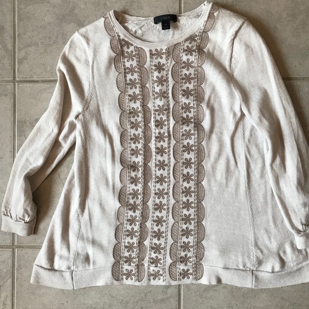 J.Crew embroidered sweater